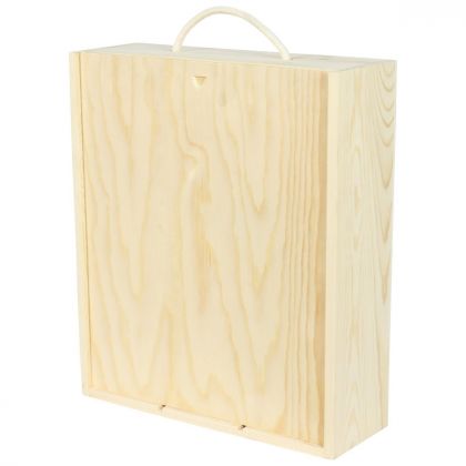 Sliding Lid 3 Bottle Wooden Gift Box